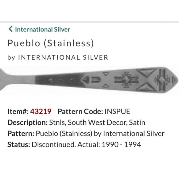 Vintage International Silver Pueblo Stainless Set 4 Soup spoons flatware Satin - Picture 1 of 4